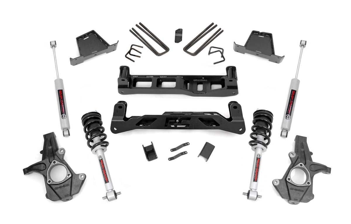 Chevrolet Silverado 1500 Suspension Lift Kit - Rough Country - 7.5 Inch Lift Kit, N3 Struts - '07-'13